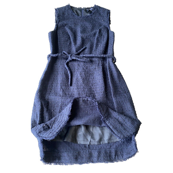 Brooks Brothers Dress Women 12P NEW Blue Tweed Career Midi Holiday Party Gift - Picture 10 of 12